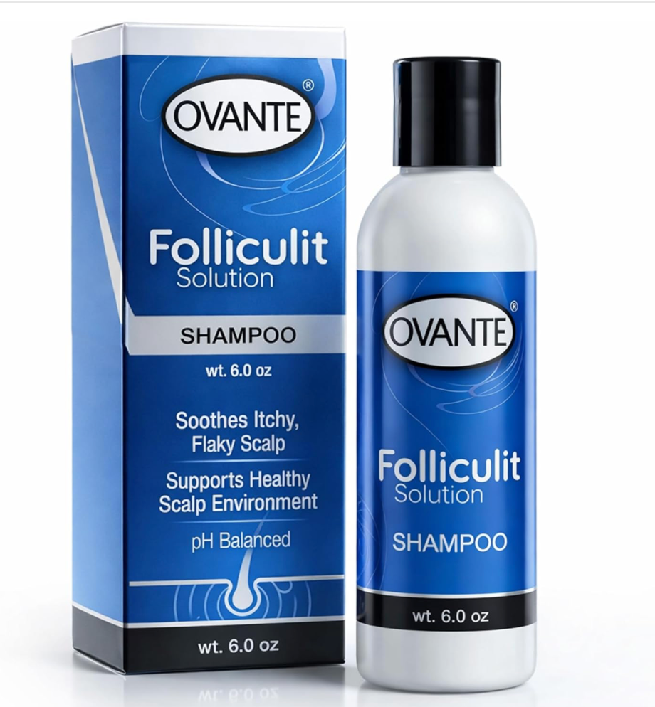 Ovante Folliculitis Shampoo | Extra Strength Anti‑Fungal, Anti‑Dandruff Treatment for Scalp Psoriasis, Itchy & Dry Scalp Relief | Dermatologist‑Reviewed Natural Herbal Formula | 8 fl oz