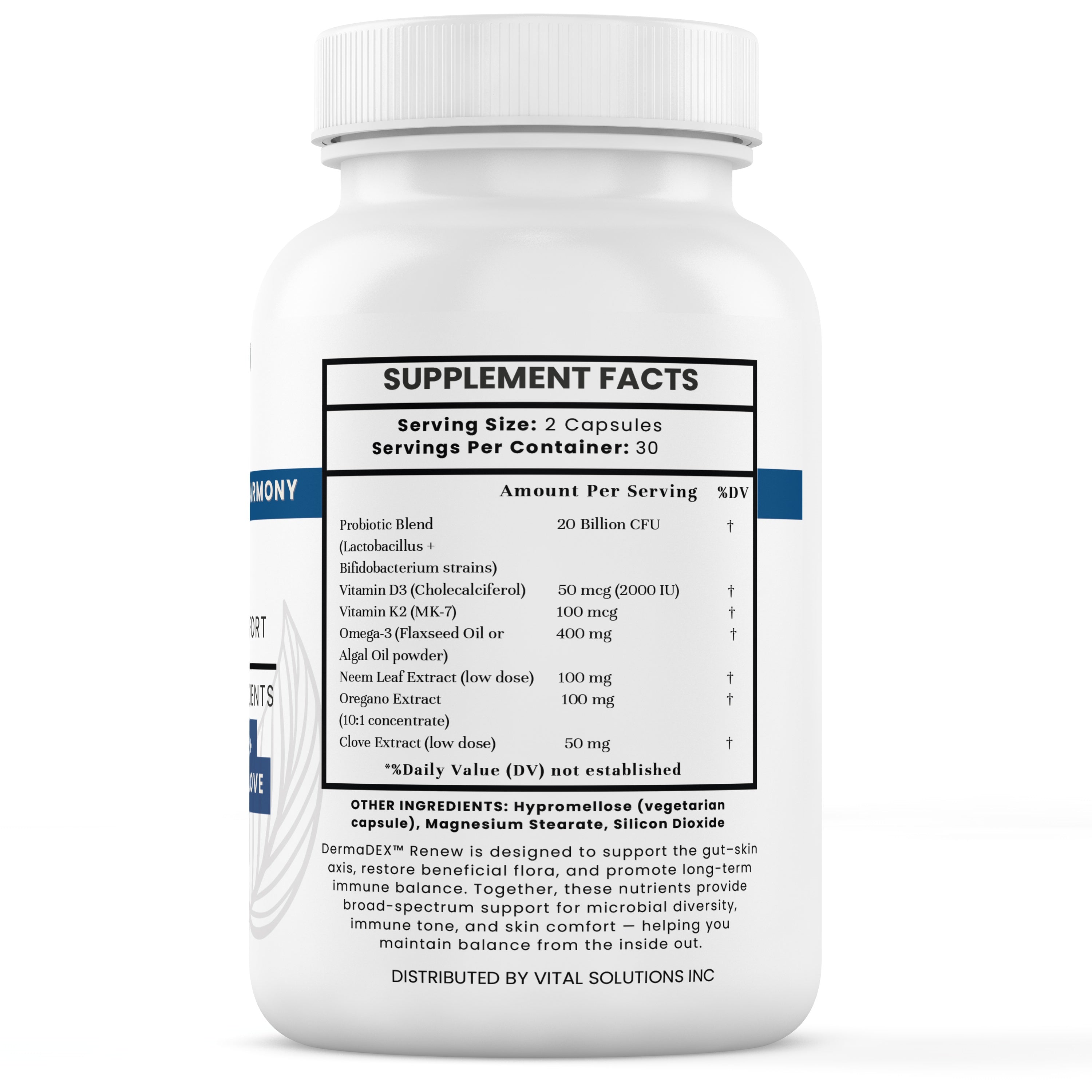 DermaDEX™– Phase 3: Gut–Skin Axis & Immune Harmony (Vitamin D3 + K2 & Probiotics)