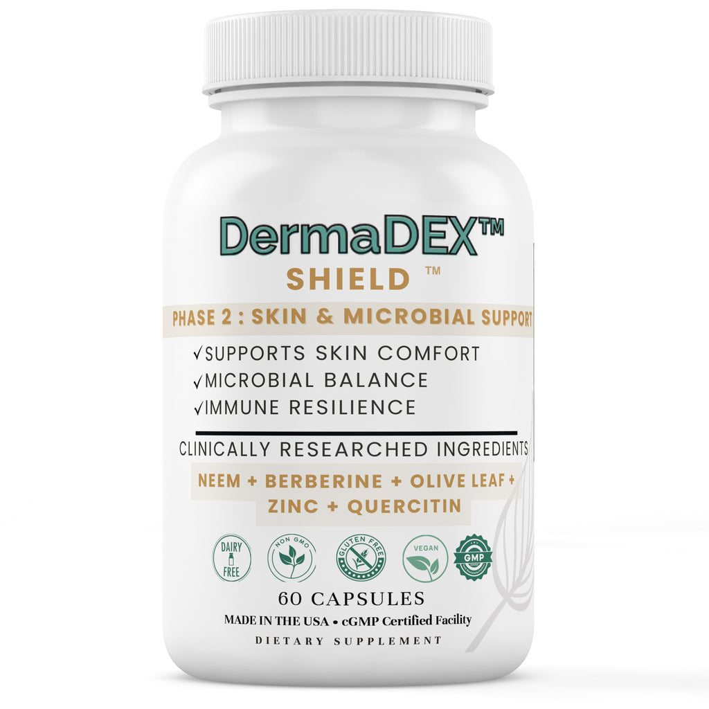 DermaDEX™ – Phase 2: Skin & Microbial Support (Berberine, Olive Leaf, Zinc, Quercetin)
